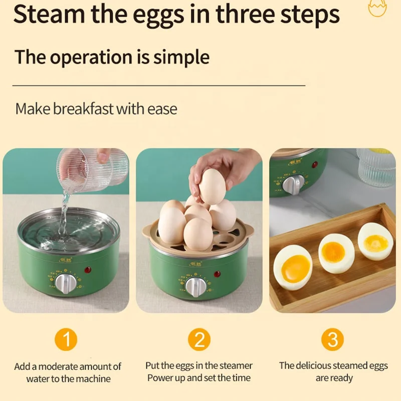 
Household Portable Multiple Mini Commercial Electric Egg Cooker Machine Stainless Steel Rapid Hard Boiler Egg Cooker 