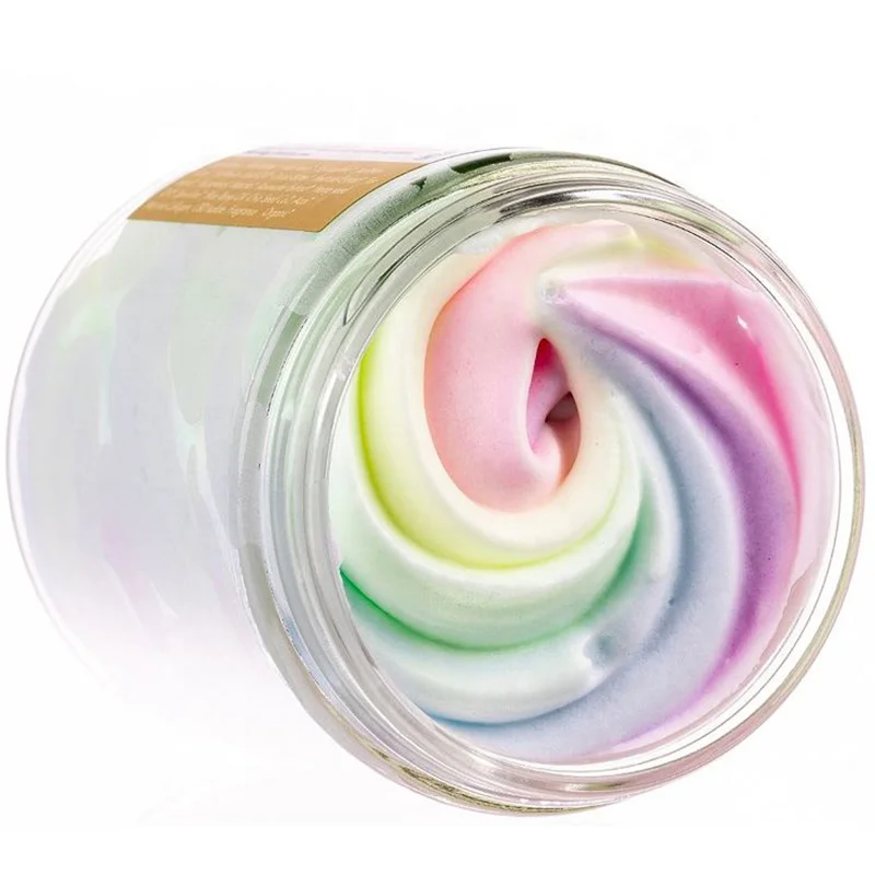 High Quality Moisturizer Pure Skin Lightening Foam Fruit Rainbow Ice Cream Whipped Body Soap For Shaving