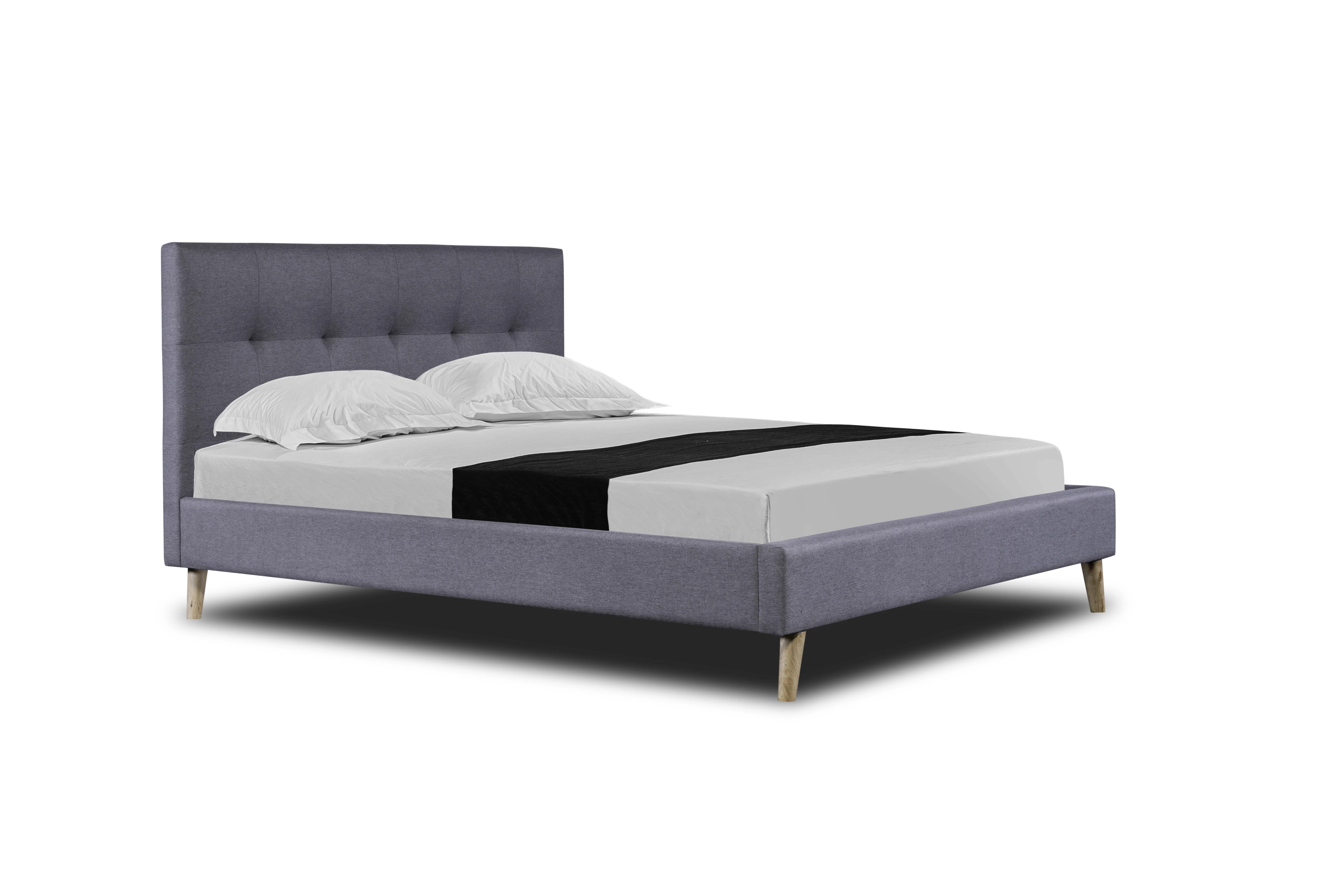 Factory Wholesale Easy Assembly Upholstered Bed Frame For Home Bedroom Queen Bed Frame