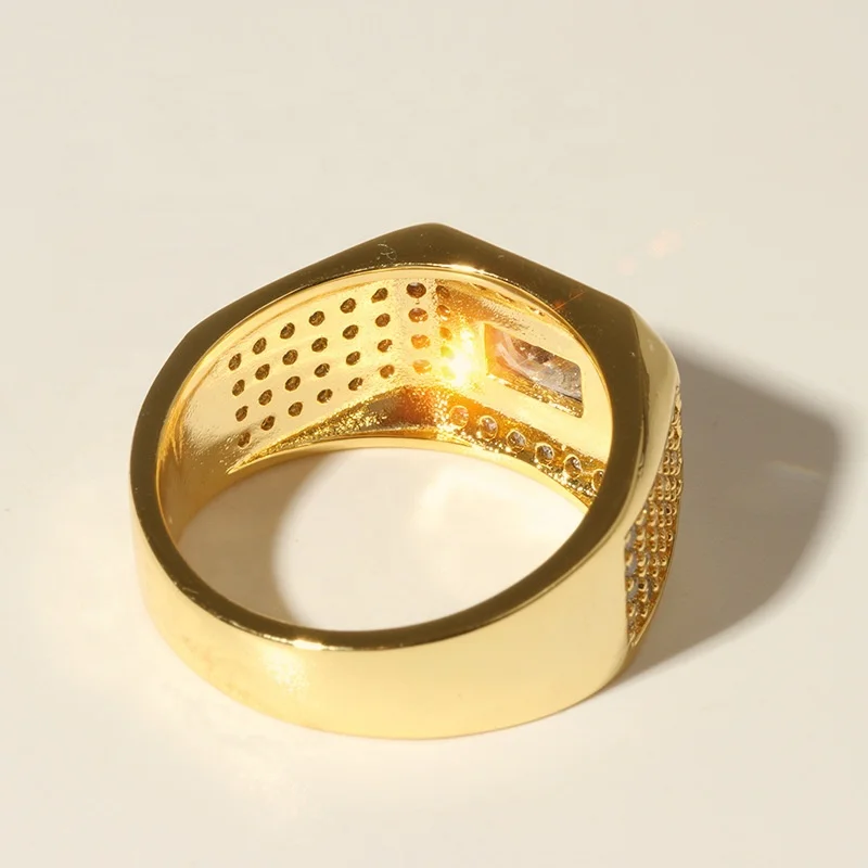 Men diamond rings yiwu jewelry factory elegent man jewelry 14k gold rings