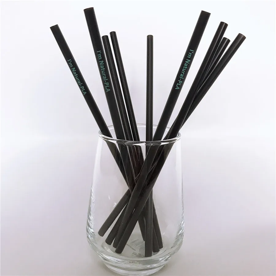 100% Biodegradable PLA Straws No Plastic Corn Starch Straws