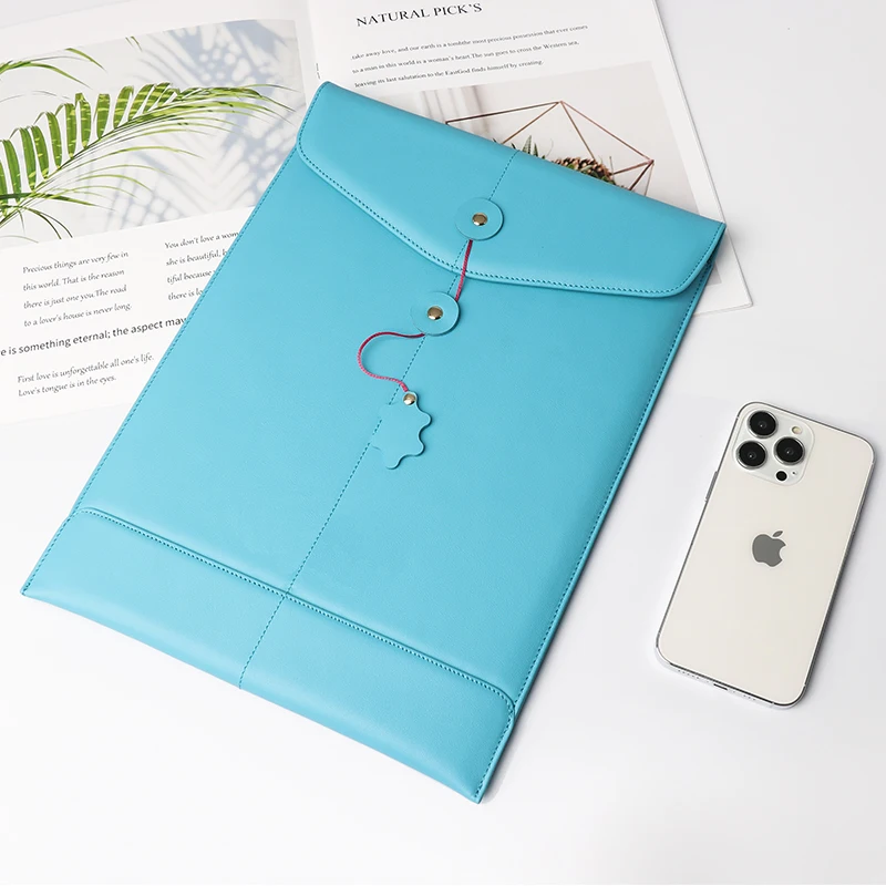 Custom Simple Fashion Logo Leather Thin Shell Tablet Sleeve Laptop Sleeve Bag for macbook ipad