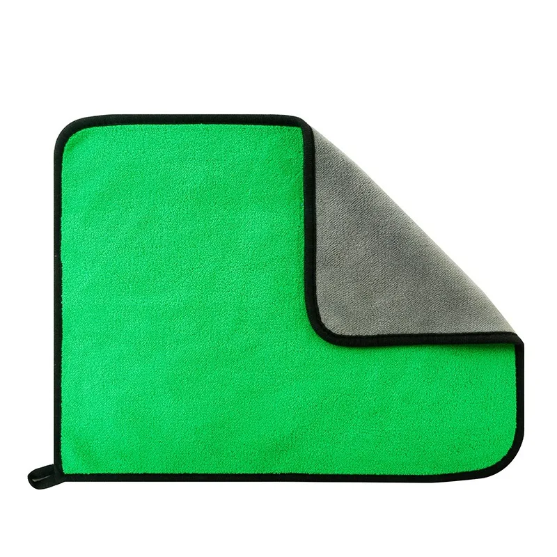 Factory Wholesale Car Drying Wash Detailing Buffing Polishing Towel with Plush Edge Microfiber car clean Cloth with custom logo