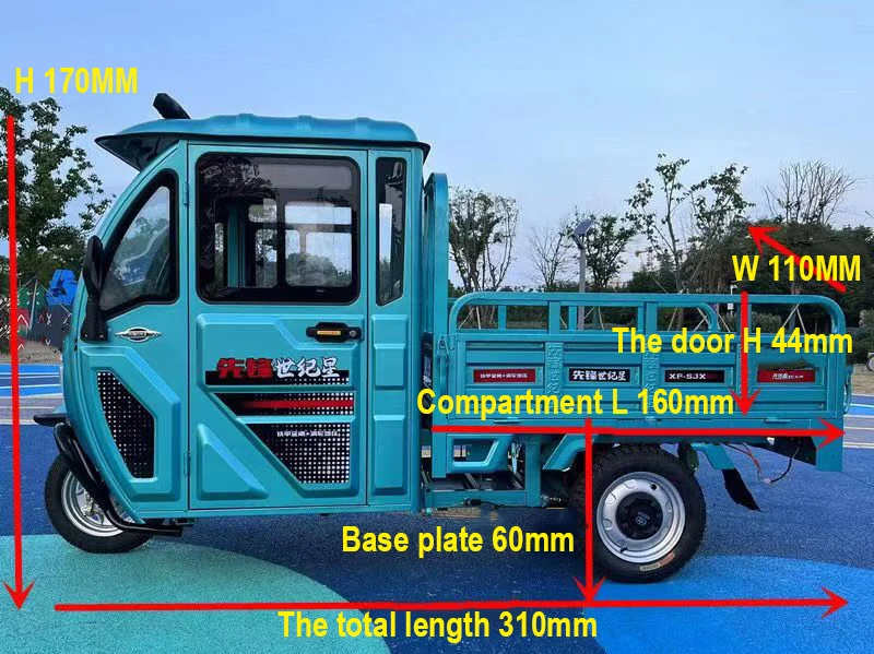 semi-closed 3 Wheel Motorcycle Cargo tricycle 60v 1000w  tricycle Vehicle China
