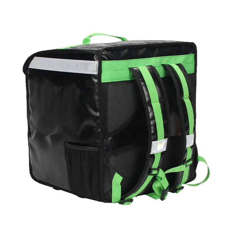 Custom Insulated Food Delivery Bag Pizza Delivery Backpack Bag Box Soft Sided Cooler Bags with Plastic Feet