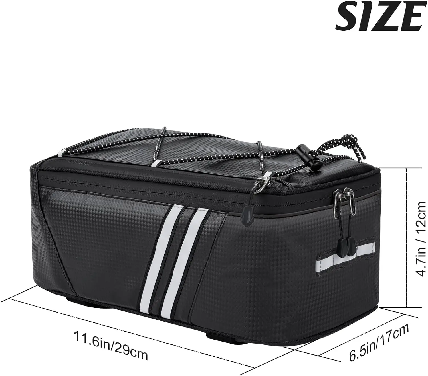 New Large Capacity Bike Riding Bag Waterproof Folding Motorcycle Rack Backpack Reflective Rear Riding Bag
