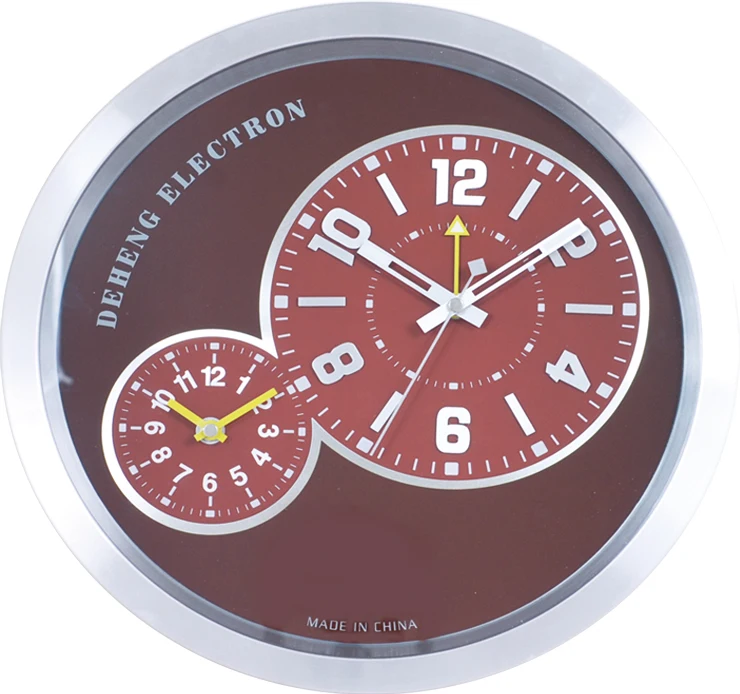 14 inch multi-function watch shape  Metal  wall clock for  home decoration