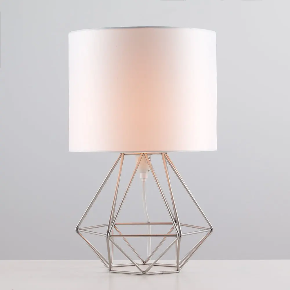 Home Decor Fabric Lamp Shade Black Wrought Iron Table Lamp