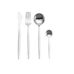 Portable travel Stainless steel gold silverware tableware gold cutlery wedding spoon knives fork