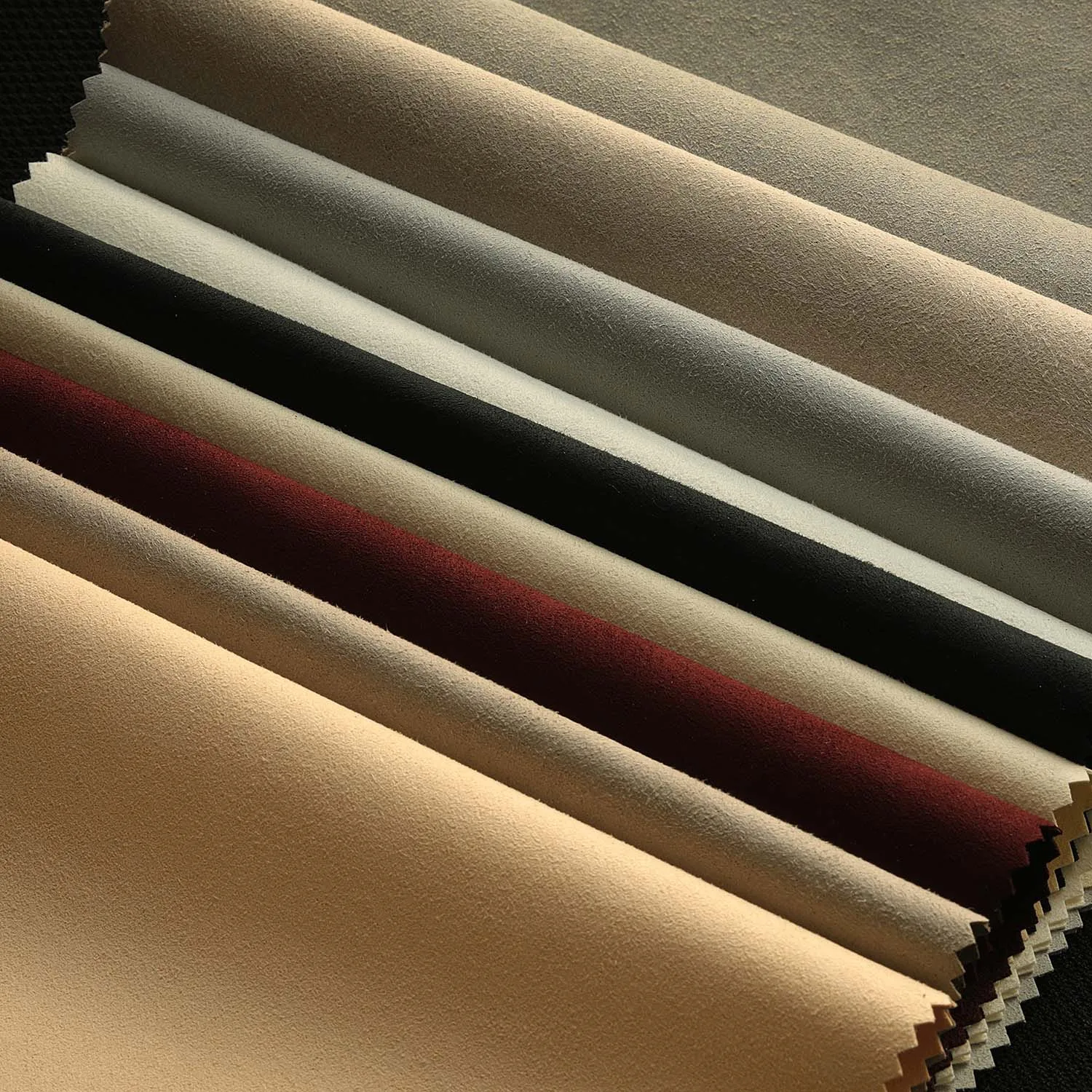 Wholesale Soft Microfiber Suede Leather material fabric for Jewellery Display and box lining note book phone cover
