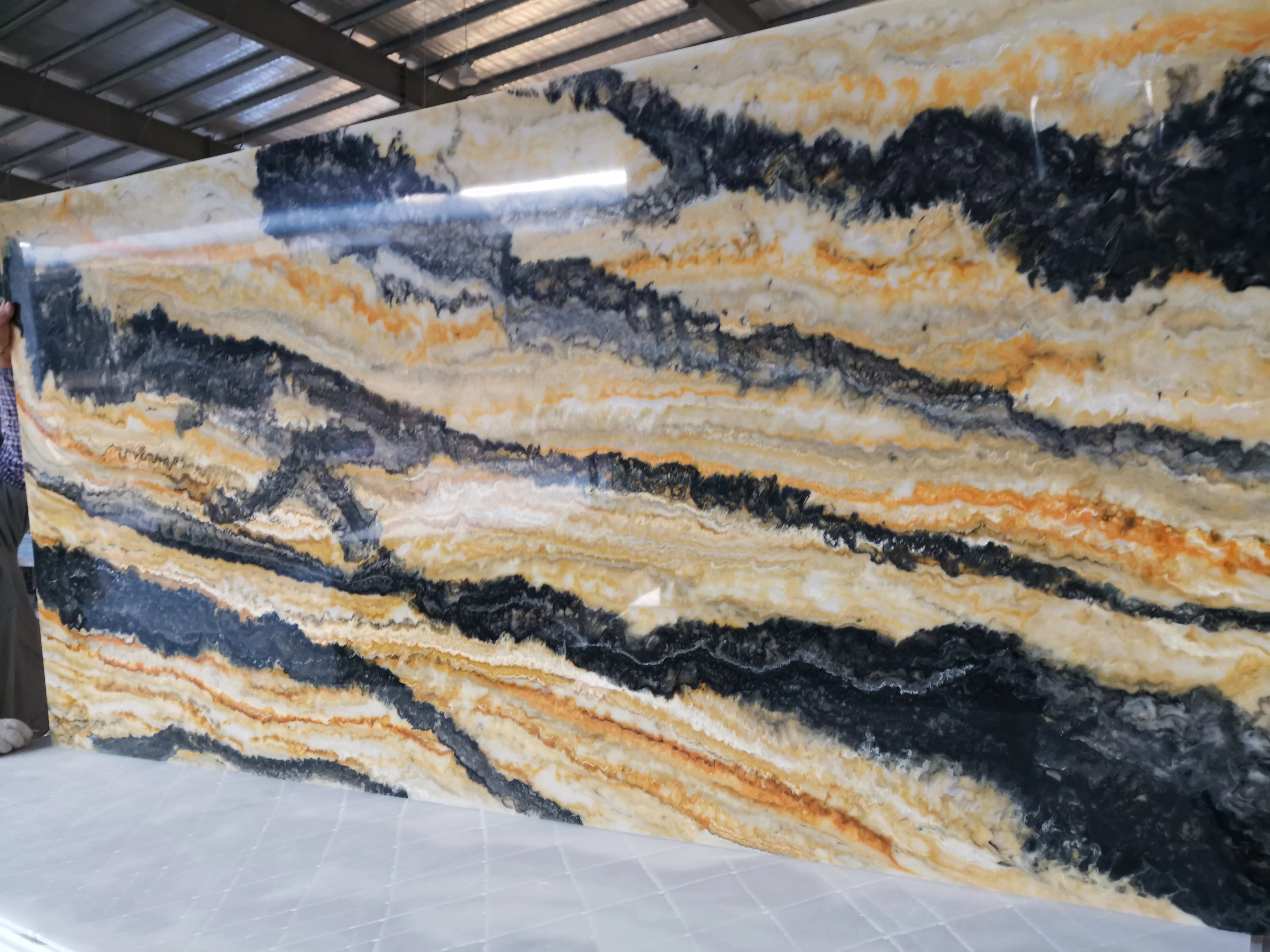 yellow onyx high quality good price artificial stone wall panel