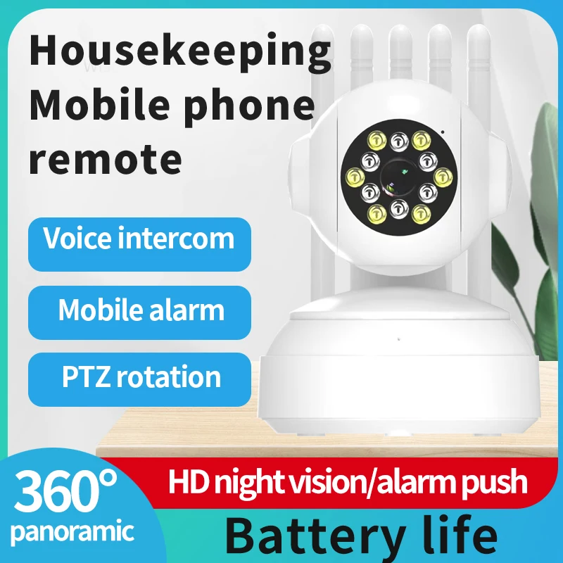 Mini Smart Wireless 720P HD 390eyes Night Vision Home Security Wifi IP Camera Smart IP Motion Tracking WiFi Network Camera