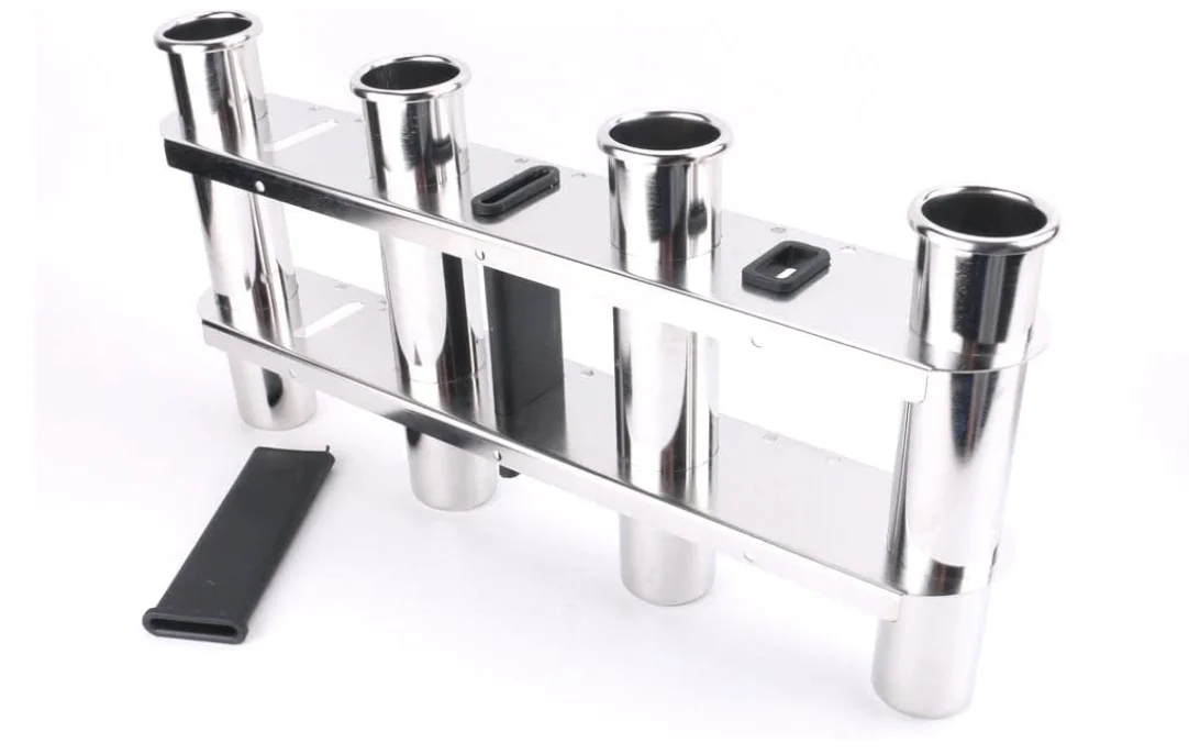 316 stainless steel Marine hardware fishing rod holder Aluminum 4 link pod Marine yacht camping boat