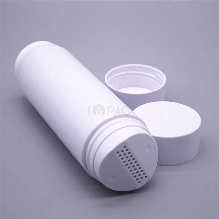 Double end cosmetic hair powder shaker bottle with sifter 20g 50g bottle