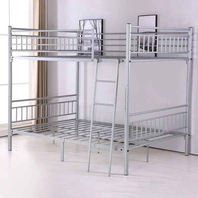 School dormitory Students Sleep bed Bunk bedroom furniture Twin Double size metal bed frame for sale