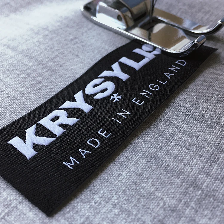 Custom Own Brand Logo Woven T Shirt Bottom Side Sleeve Label Neck Tag Labels For T Shirts