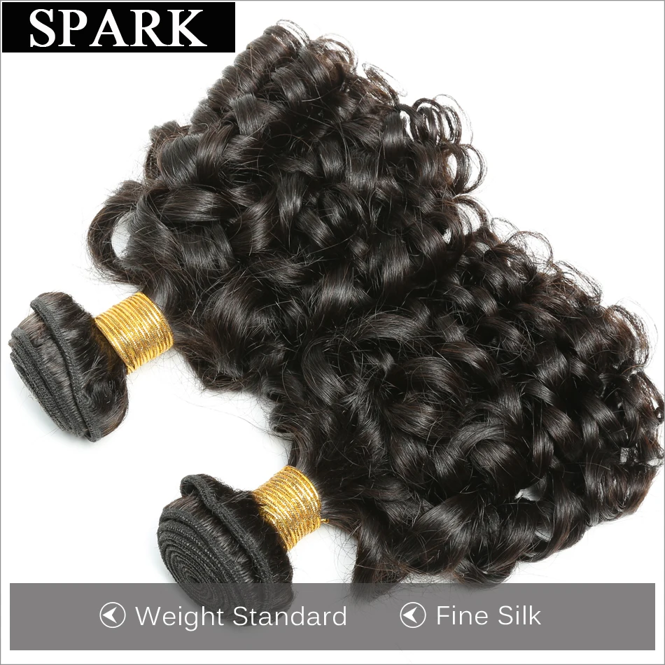 Bouncy Curly Hair Weave Bundles Brazilian Curly Hair 100% Human Hair Extensions 1/3/4Pcs