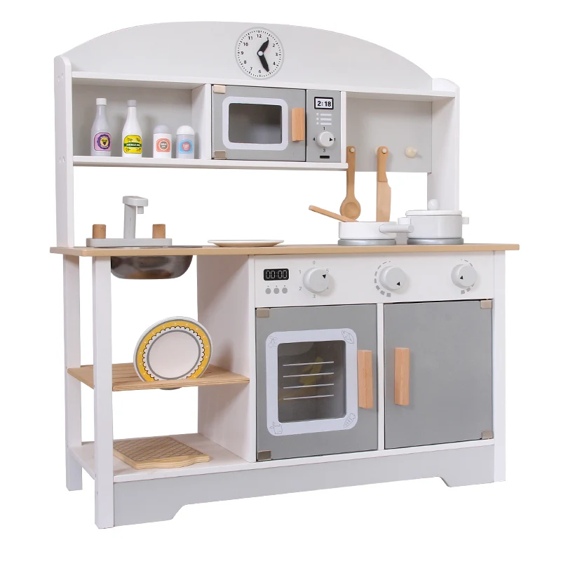 Japanese Style Kitchen Children Wooden Kitchen Toys Set  Cooking pretend play kids educational toys