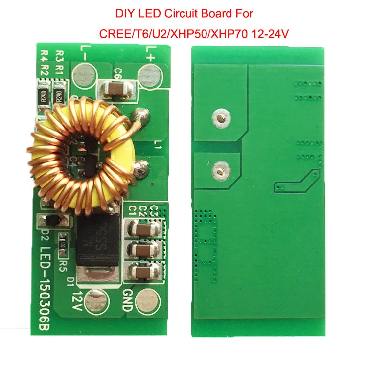 DIY T6 U2 xhp50 xhp70 LED Automobile Lamp motorcycle lamp circuit board DIY LED circuit board 6V-24V