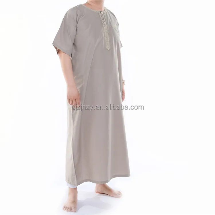 Wholesale Islamic Clothing Men Thobe Arab Dubai Thawb Muslim Dress Abaya Kaftan dress Jubba Jubah