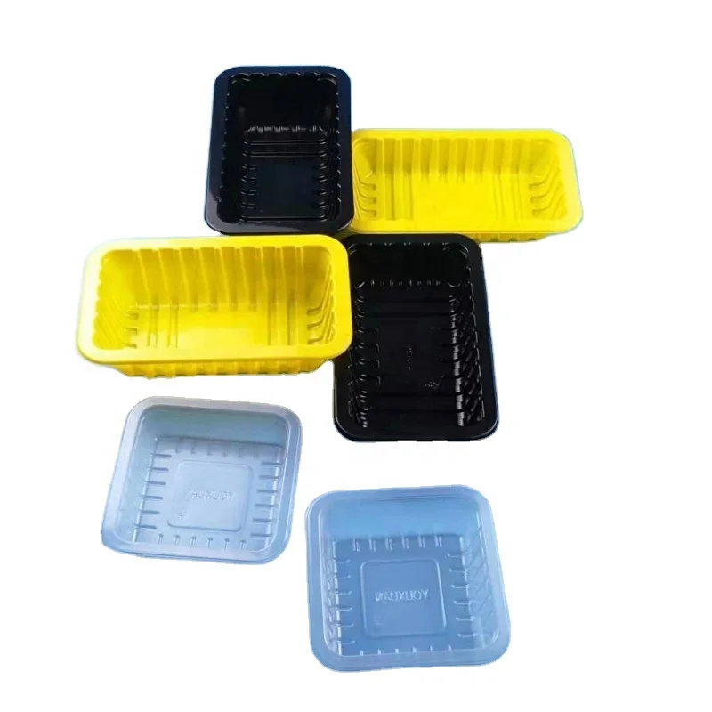 Хит продаж Белый Холодильник в супермаркете одноразовый пластиковый лоток для мяса с картой