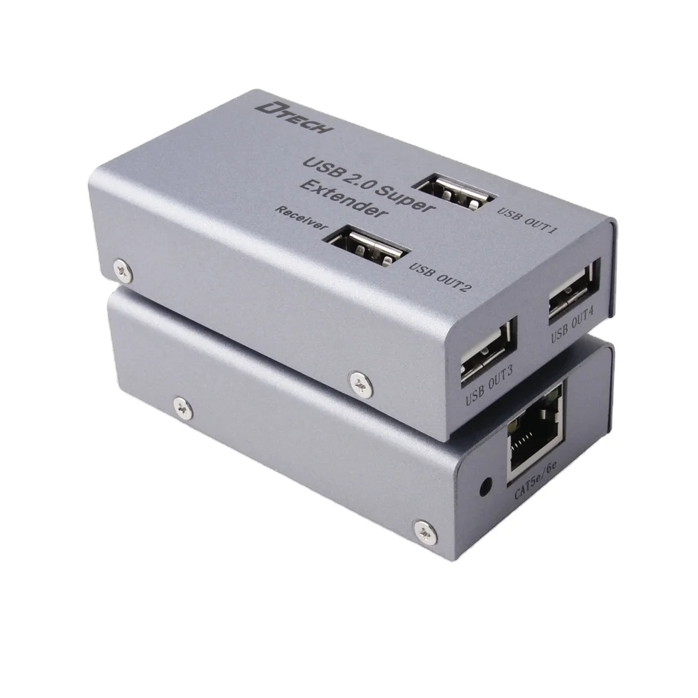 
DTECH OEM/ODM USB adapter 1080p 4k 3d 50m CAT5/6e single LAN kvm usb hdmi extender 