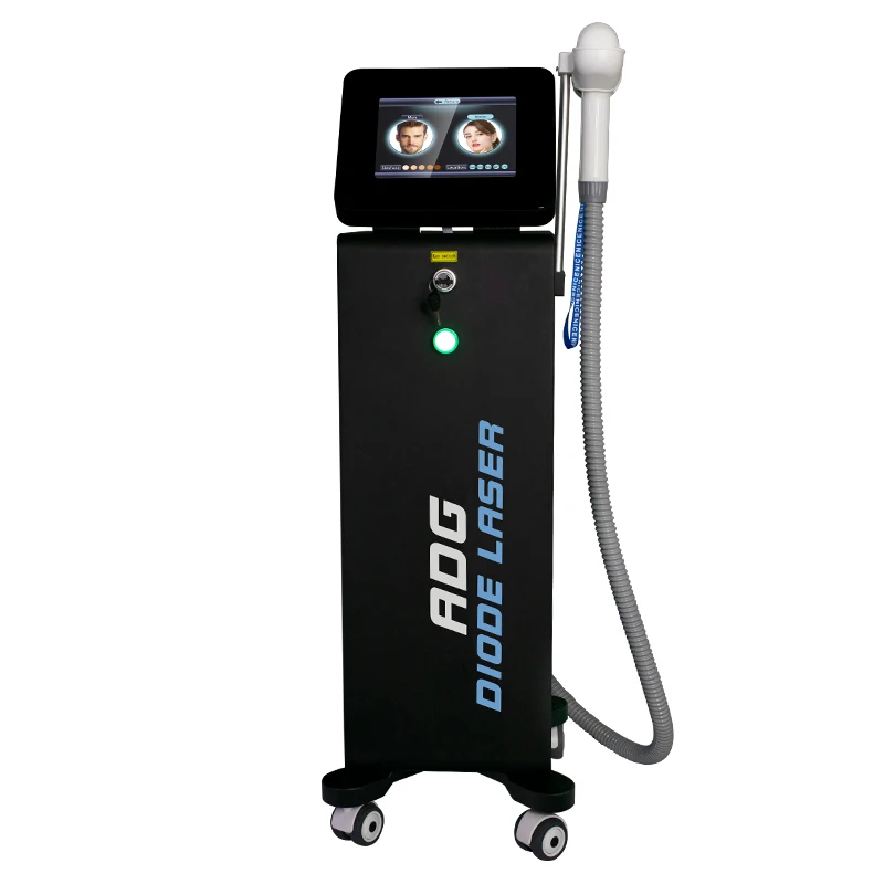 ADG vertical high-power ice platinum titanium diode hair removal 755nm 808nm 1064nm diode hair removal beauty machine