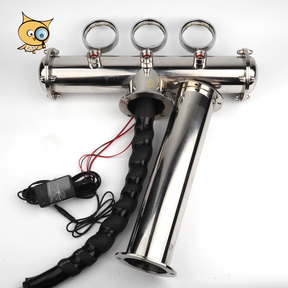 ALL IN Hot Selling Classic Stainless Steel Silver 3 Tap Slot T Type Dispensing Beer Tower with Medallion LED Power Pre Installed