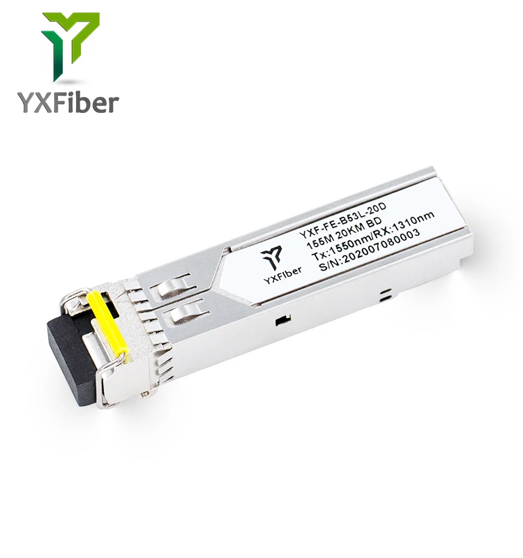  155M BIDI 20km 1310nm/1550nm LC/SC разъем оптического волокна SFP WDM для программирования в производственных условиях