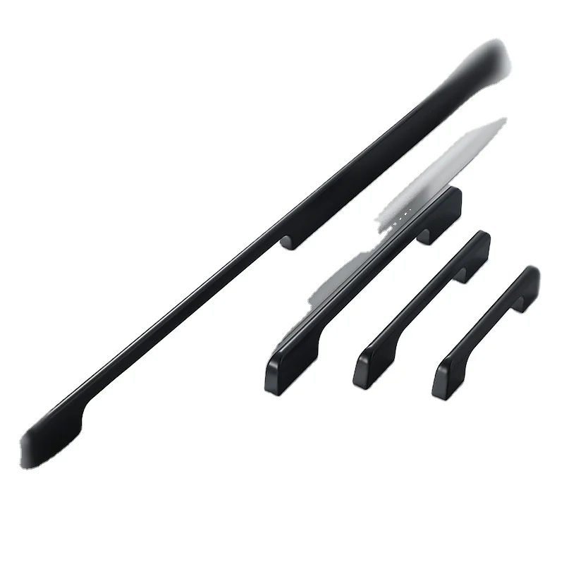 Cabinet Pulls Matte Black zinc alloy Kitchen Drawer Pulls Cabinet Handles drawer handle Customize Casting Stainless Steel Handle