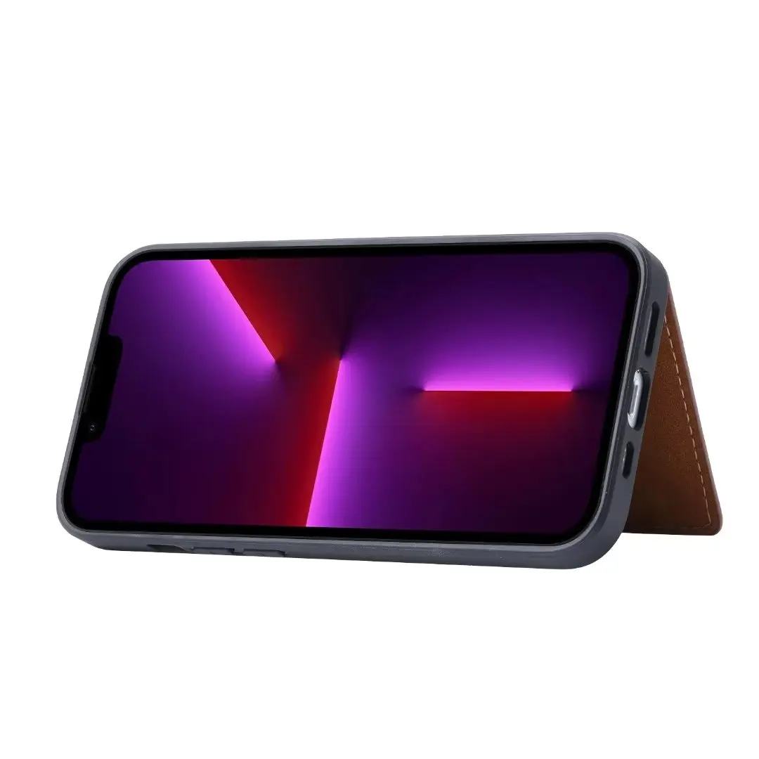 For iPhone 14 Card Slot Leather Cases for iPhone 14 Pro Max Leather Clip Cases