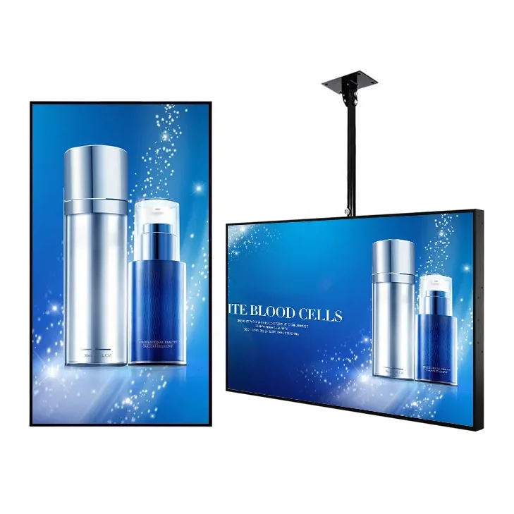 4G 5G WiFi Wall Mounted 4K Digital Signage Indoor 55 inch digital advertising poster menu board