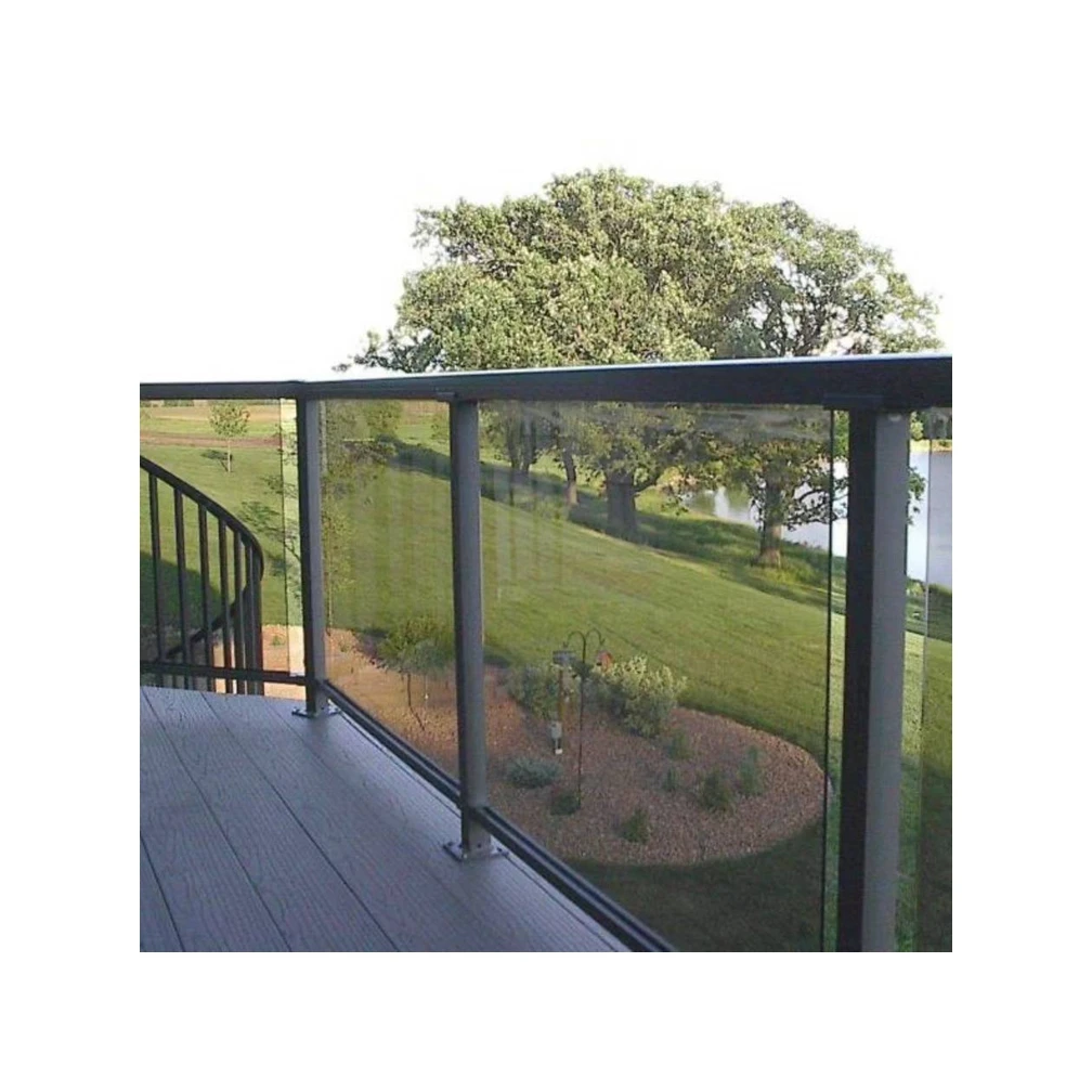 China factory good prices handrail balustrade interior clear tempered laminated glass panel aluminum railings