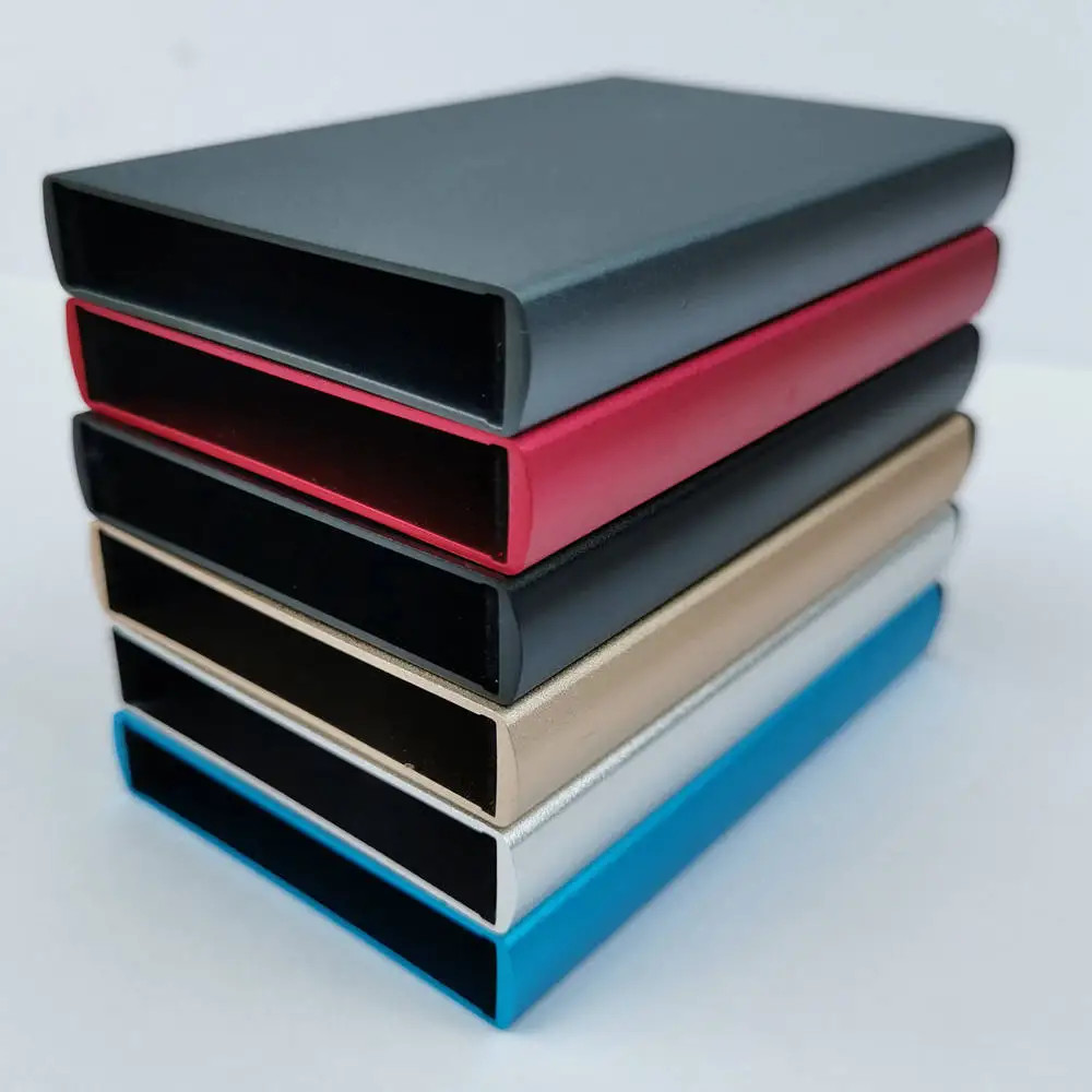 Wholesale  Business Gift 10 cards large capacity  Aluminum Metal Blocking Minimalist Men Pop up Credit Card Holder Wallet