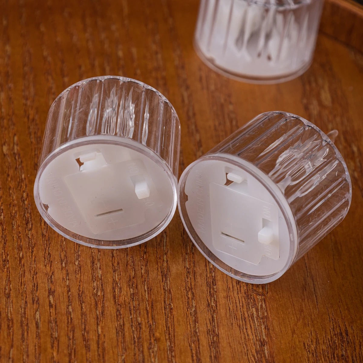 Transparent square candy lamp flameless LED candle warm atmosphere holiday decoration Christmas home decoration