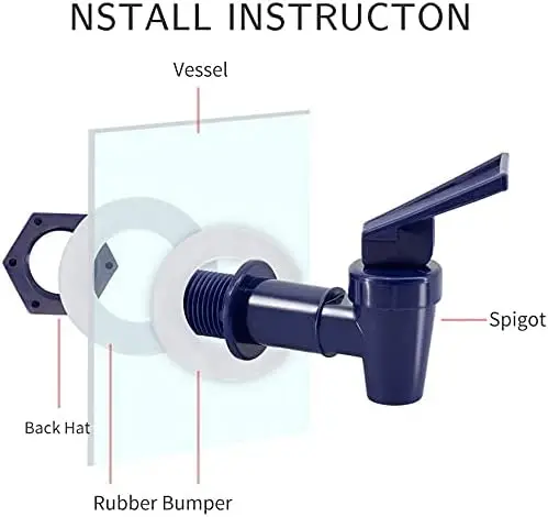 4 Piece Factory low price discount Blue white Plastic Water Dispenser Tap beverage Dispenser Spigot Tap plastic Spigot Spout