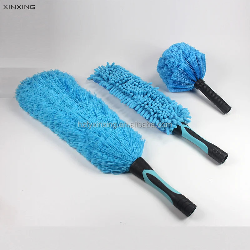 Xinxing 12/18/24 ft Telescopic Pole Womens Long Dusters Set Improved Extra Long Microfiber Bendable Duster