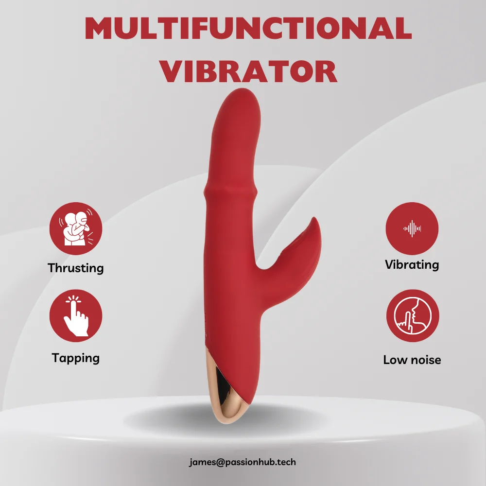 Silent Female Masturbation Toy Thrusting Ring Design for Glans Friction Touch IPX6 Waterproof Vibrator