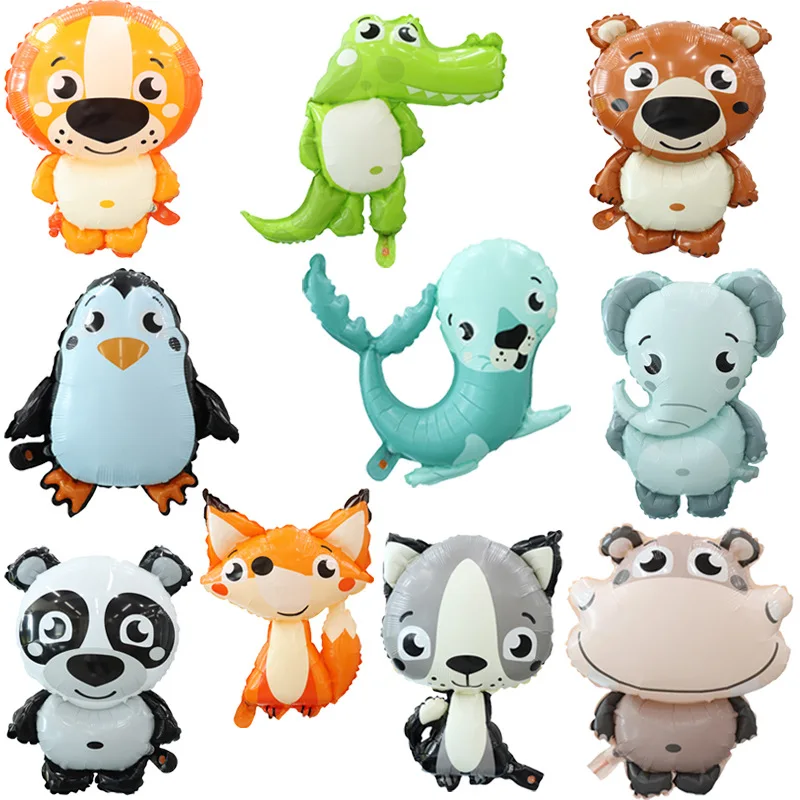  2021 new design cartoon animal head foil balloon party