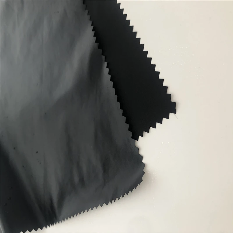 70D * 70D горячая Распродажа 210T нейлоновая тафта с покрытием блестящая полиуретановая пленка для одежды