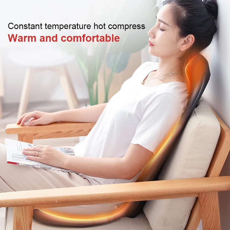 Back massage pad constant temperature massage cushion positioning local heating back waist massage pad home and car
