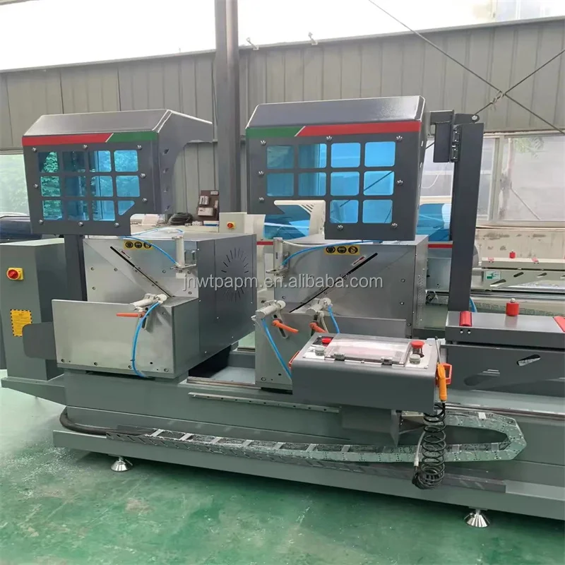 China window frame aluminium curtain wall digital display double-head precision cutting saws for 45 degree