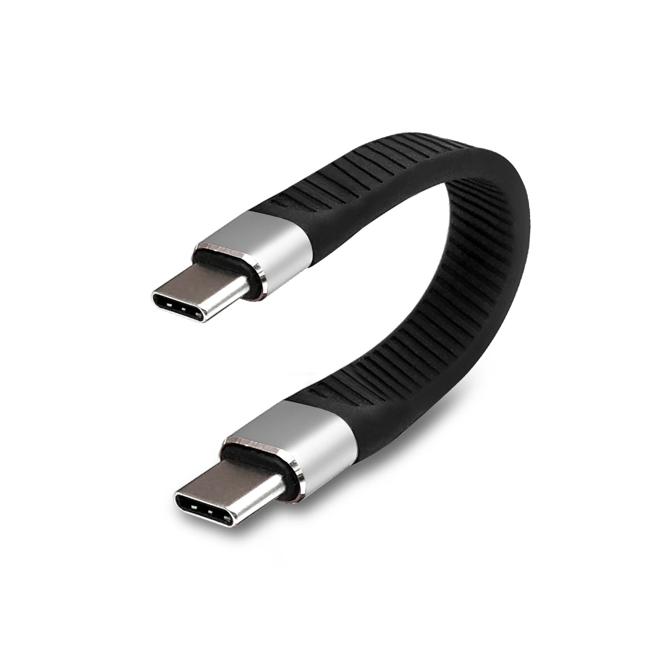 short type c cable Gen2 10Gbps 100W 4K Video Fast Data Transfer Charging USB C to USB C flat Cable