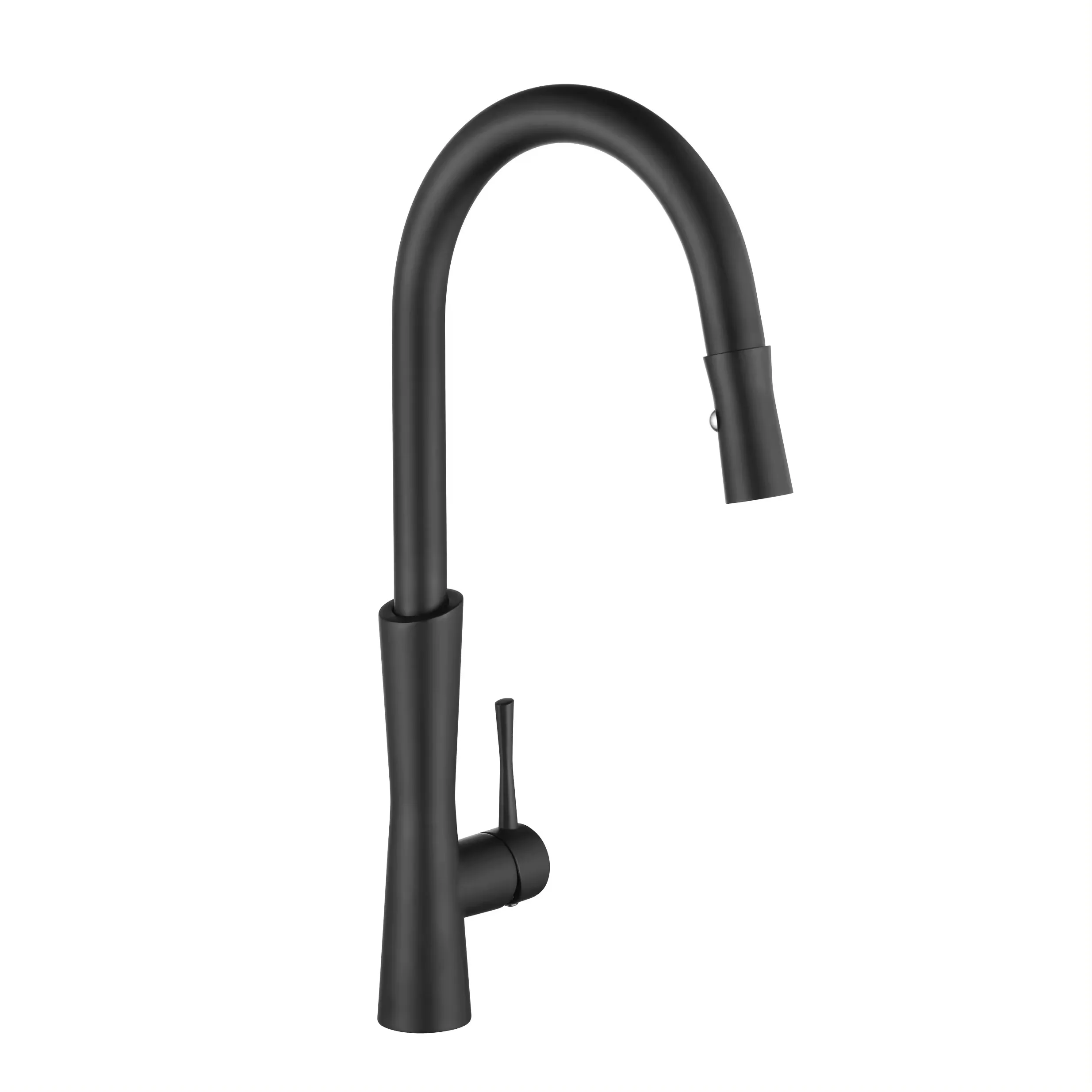 Lusa Black+Red Kitchen Hot and Cold Faucet with Pull Sink Accessory Single-Hole Installation Kitchen Faucet
