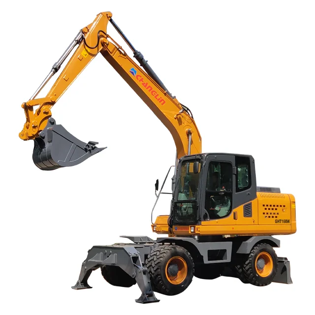 Changlin brands15 tons excavator Construction Wheel excavator Middle Hydraulic buckets excavators
