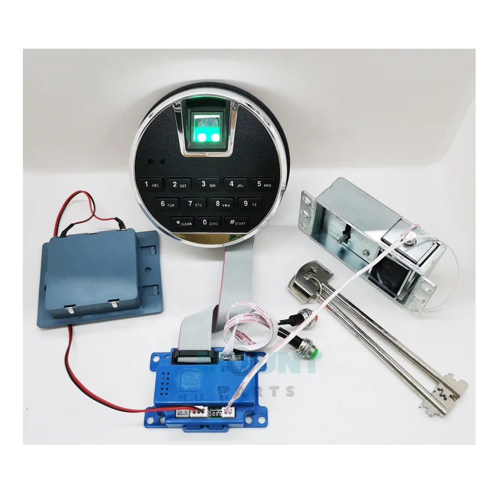 Password and Fingerprint Access Digital Lock for Safes with Magnetic Solenoid Bolt and parts