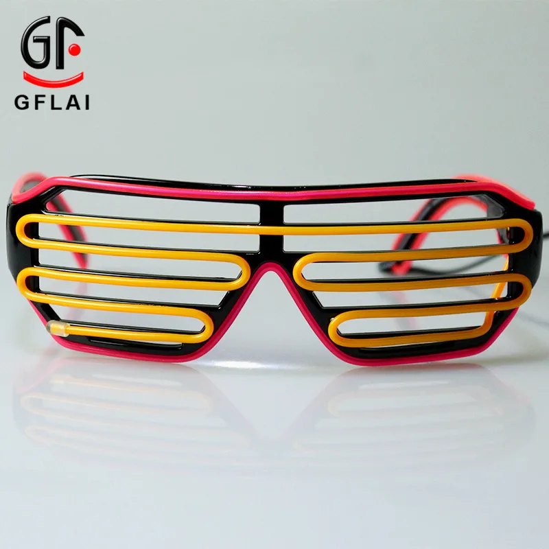New Product 4 Flashing Modes LED Shutter Glasses For Carnival Light up Glow Glasses