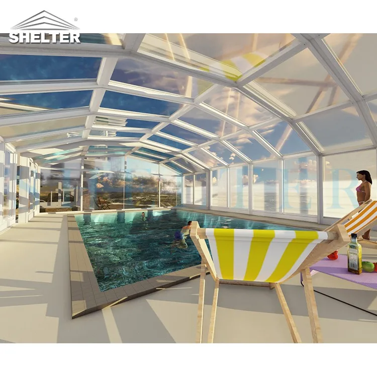 Transparent Pool Cover Under Deck Enclosure
