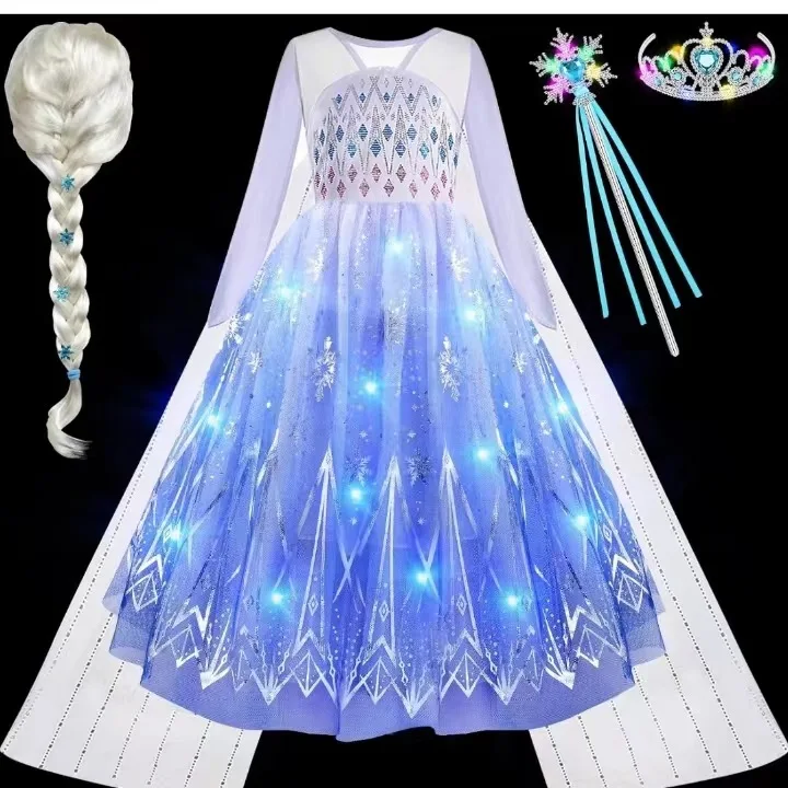 Girls role play costumes Princess Elsa cartoon cosplay dress little girl dresses
