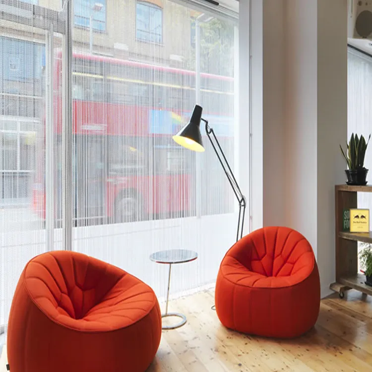 Decorative hanging metal curtain dividers